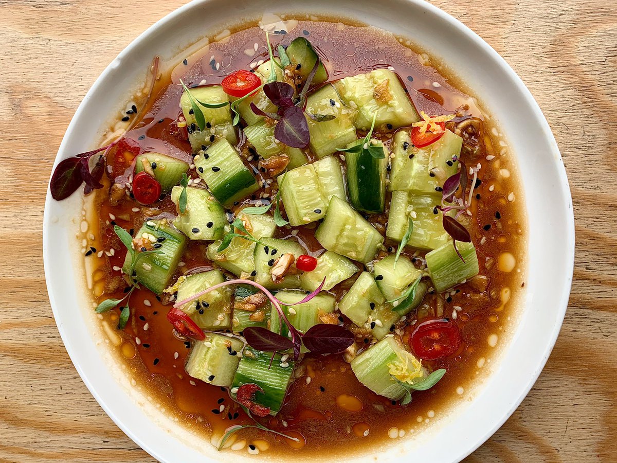 Omni Food (@theomniltd) on Twitter photo Smacked cucumber salad with Szechuan oil, soy & vinegar - perfect side to pair with a 🍸 on this spring day. Open from 5pm tonight, tomorrow & Sunday but DM to book to save your space 🎈#Londonpopups #plantbasedpopup <a href="/LondonPopups/">LondonPopups</a> #friyay #vegansofldn Smacked cucumber salad with Szechuan oil, soy & vinegar - perfect side to pair with a 🍸 on this spring day. Open from 5pm tonight, tomorrow & Sunday but DM to book to save your space 🎈#Londonpopups #plantbasedpopup <a href="/LondonPopups/">LondonPopups</a> #friyay #vegansofldn