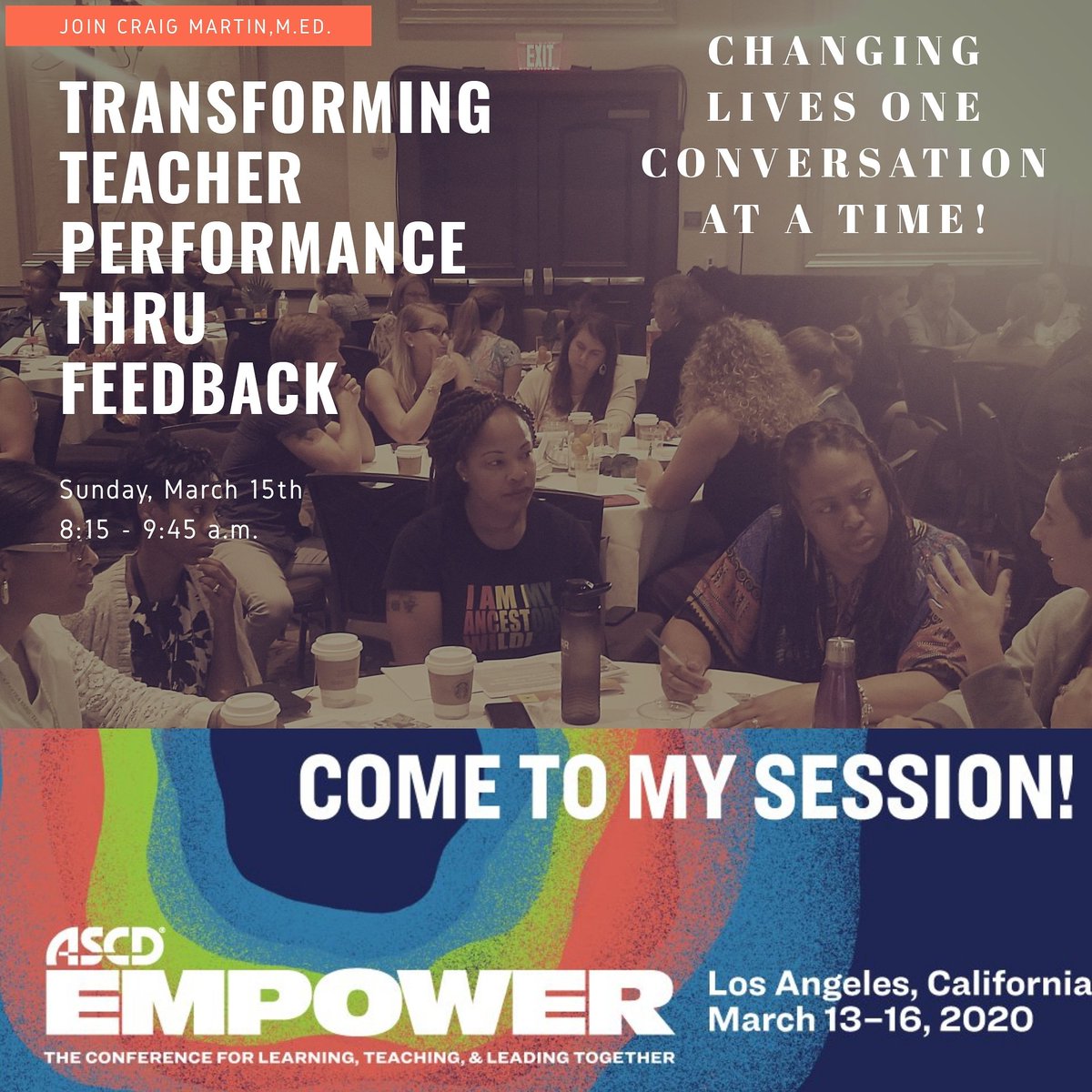 CraigCMartin12's tweet image. Greetings @ASCDconf #Empower20 #ascdl2l @EL_ASCD Family! After consultation with my partner and organization, I have decided to forego this year's convening. I am hopeful to join you again real soon!