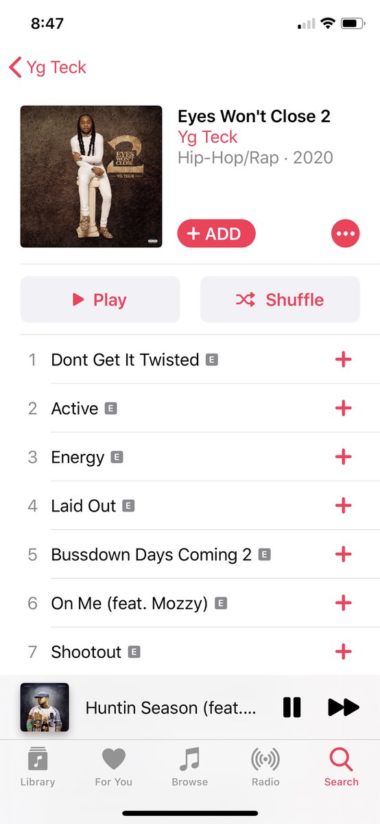 YGTECK_AFTM's tweet photo. Apple Music just dropped it 🔥🔥🔥 https://t.co/K3etBYwuEj