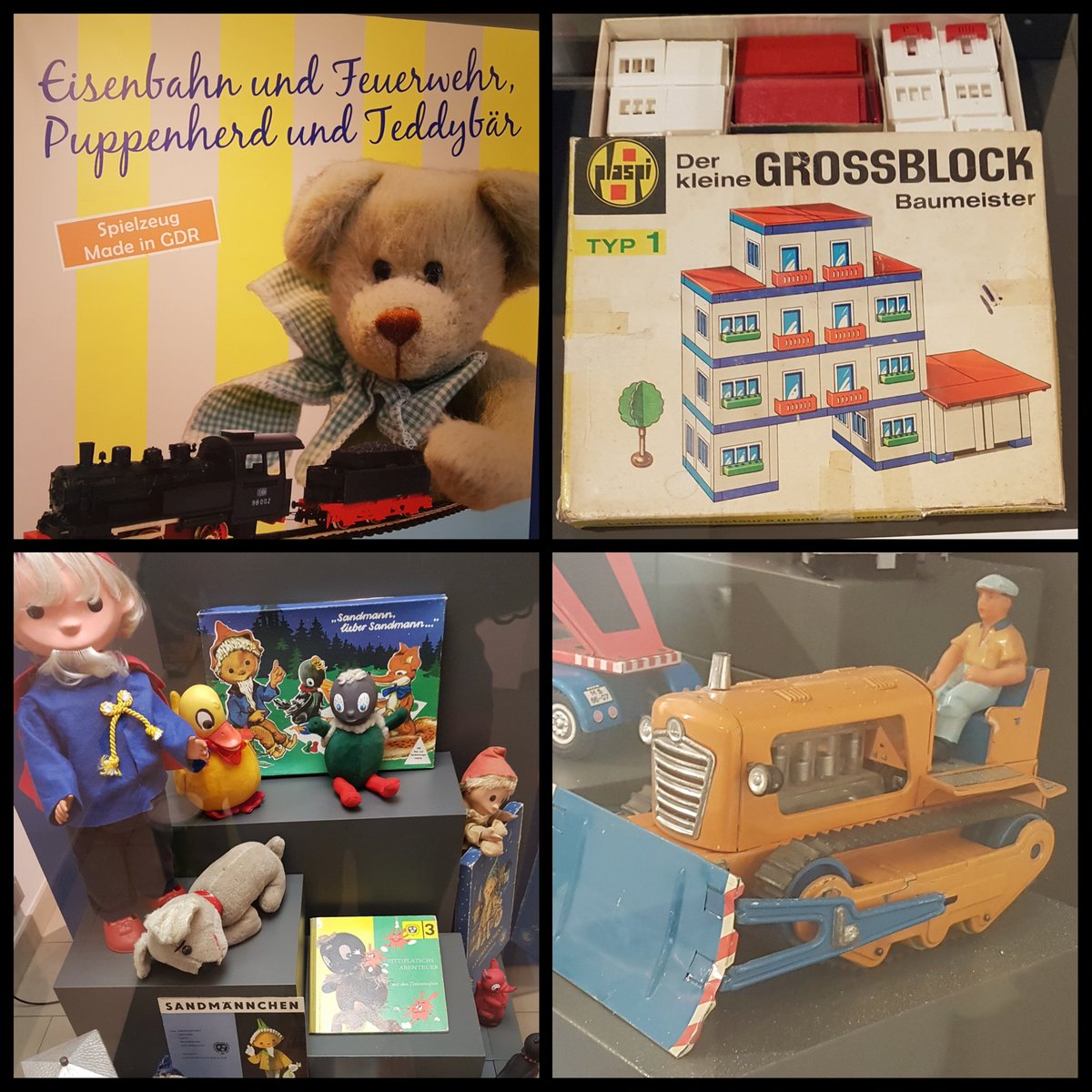 su_sanni's tweet photo. #Stadtmuseum #Gera Eisenbahn und Feuerwehr, Puppenherd und Teddybär #Spielzeug #madeinGDR #Ausstellung https://t.co/HSNlA0rFpV