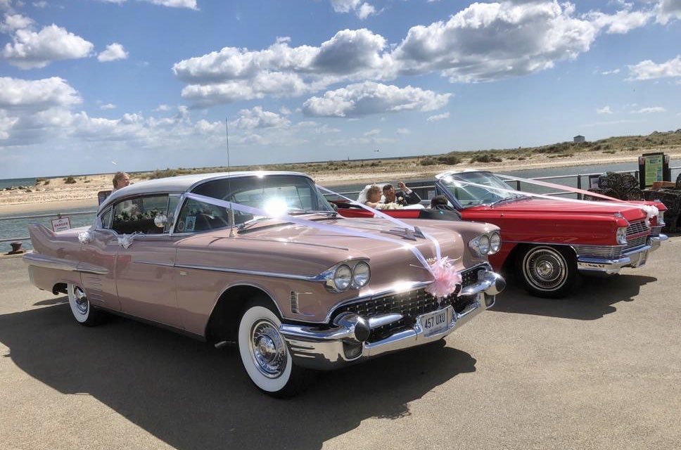 LAStretchLimos's tweet photo. Classic 1958 Cadillac #pinkcadillac #classiccadillac #carhire #limohire #weddingcars #brideandgrom #EastLondon #GantsHill #pinkcar https://t.co/FmyavXqG7S