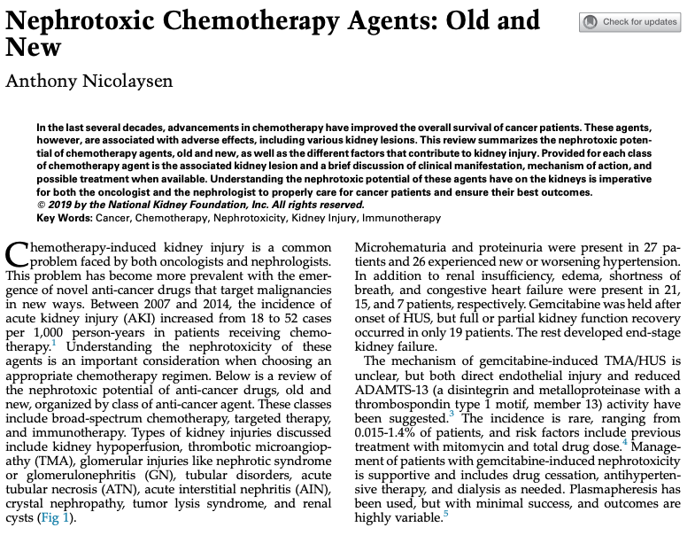 ISMMSKidney's tweet photo. Review: #Nephrotoxic #Chemotherapy Agents: Old and New
https://t.co/tMZa6NU57l
@AnthonyNicolay1 @nkf @MSBI_IM
#Onconephrology https://t.co/jHQK4OjvNY