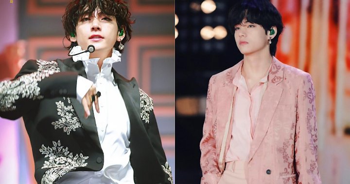 5yunharin's tweet photo. TAEHYUNG beautiful stage outfit #TAEHYUNG #vmybro #oppav #team_yunha_bts_army https://t.co/z4i8r3pdHa