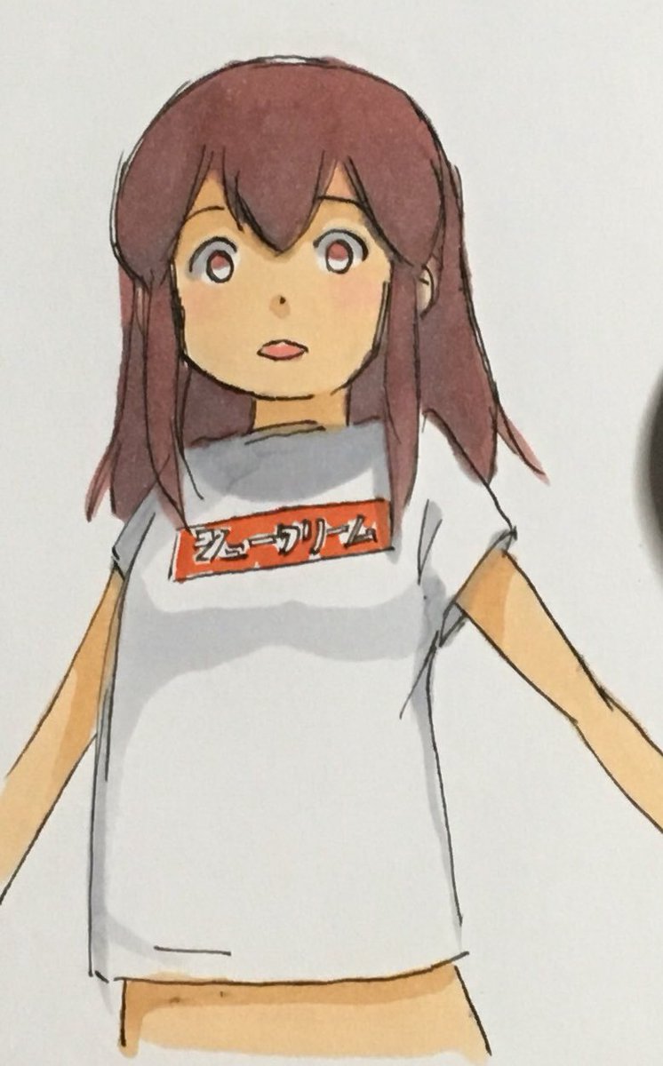 赤城(艦隊これくしょん) 「ネタTシャツシリーズ。扶桑さんが趣味で作って配ってる設定 」|ひじからのイラスト