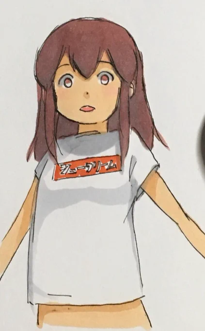 ネタTシャツシリーズ。扶桑さんが趣味で作って配ってる設定 