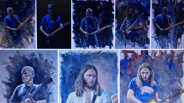 Happy birthday to David Gilmour.  Hope it is a great one!  Artwork courtesy of Scottish artist, Charlie Roy. 