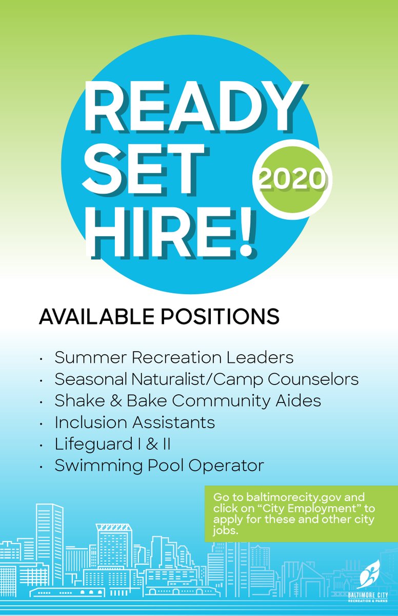 RecNParks's tweet photo. #RecNParks is hiring over 200 temporary and seasonal positions this April at Ready Set Hire - a job fair designed to qualify, interview and provide job offers in one day! See all of our open positions and apply at https://t.co/TvckR0IUQQ. https://t.co/7UOjCXMK0P