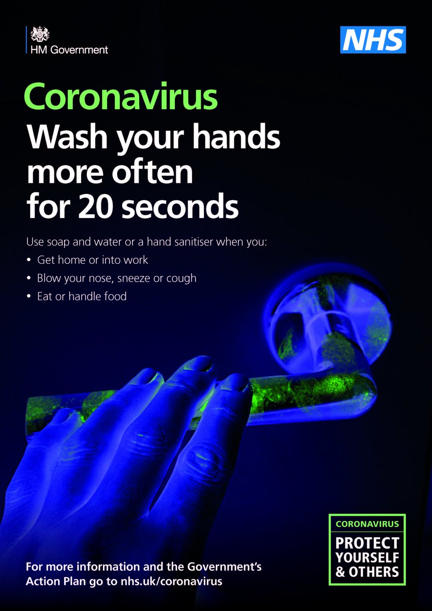 NCAlliance_NHS's tweet photo. Coronavirus Information:

Wash your hands more often than usual, for 20 seconds each time with soap and water, or use hand sanitiser.

Protect yourself and others. https://t.co/HREG4a2S0m