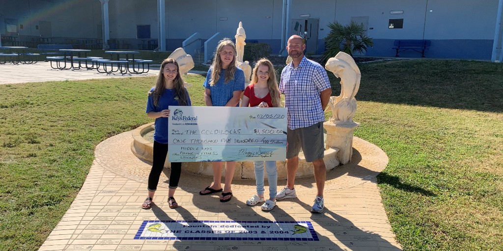 KeysFCU's tweet photo. Congratulations to our Middle Keys Financial Fitness winners, The Goldilocks. Sponsored by Wellings Automotive &amp; Marine and coached by James Murphy, Taylor, Frank and Haley won $1500 and will now compete in our Keys Championship. https://t.co/acGIee4AEa