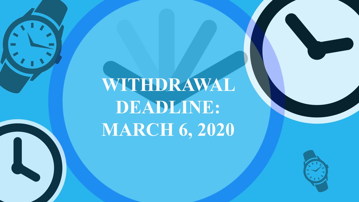 Today is the deadline for Withdrawal