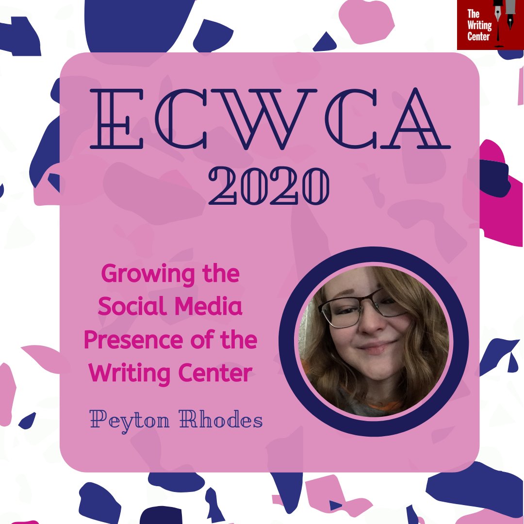 IUSWriting's tweet photo. Today is the day! All of our ECWCA presenters will be giving their presentations. Peyton Rhodes is presenting on growing the social media presence of a writing center. #iuswc #ecwca https://t.co/PAkjhdorR9