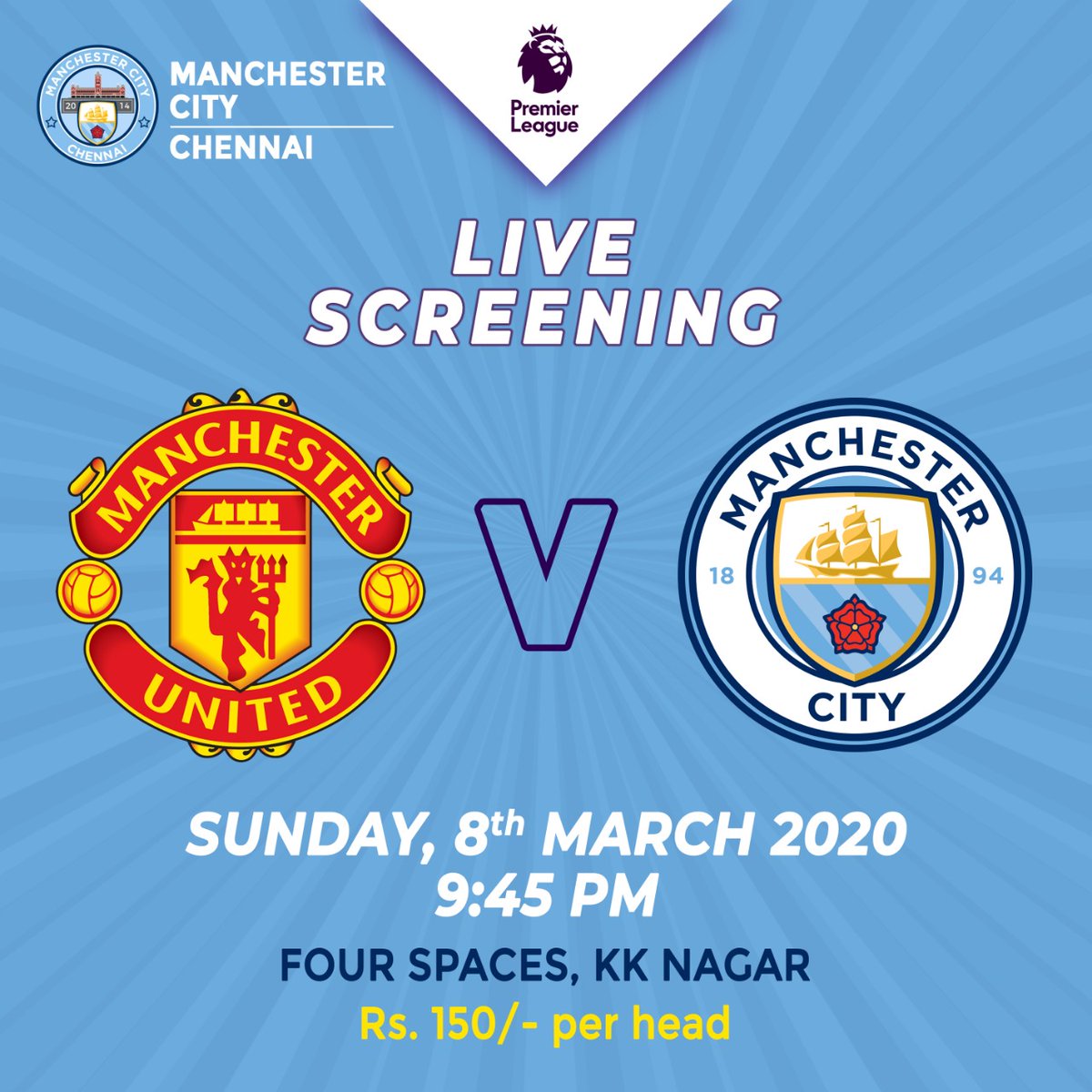 ManCityChennai's tweet photo. Interested cityzens feel free to reach us and join us in the screening
#ManuvsManc
@ManCity https://t.co/TLyeN5mSi2
