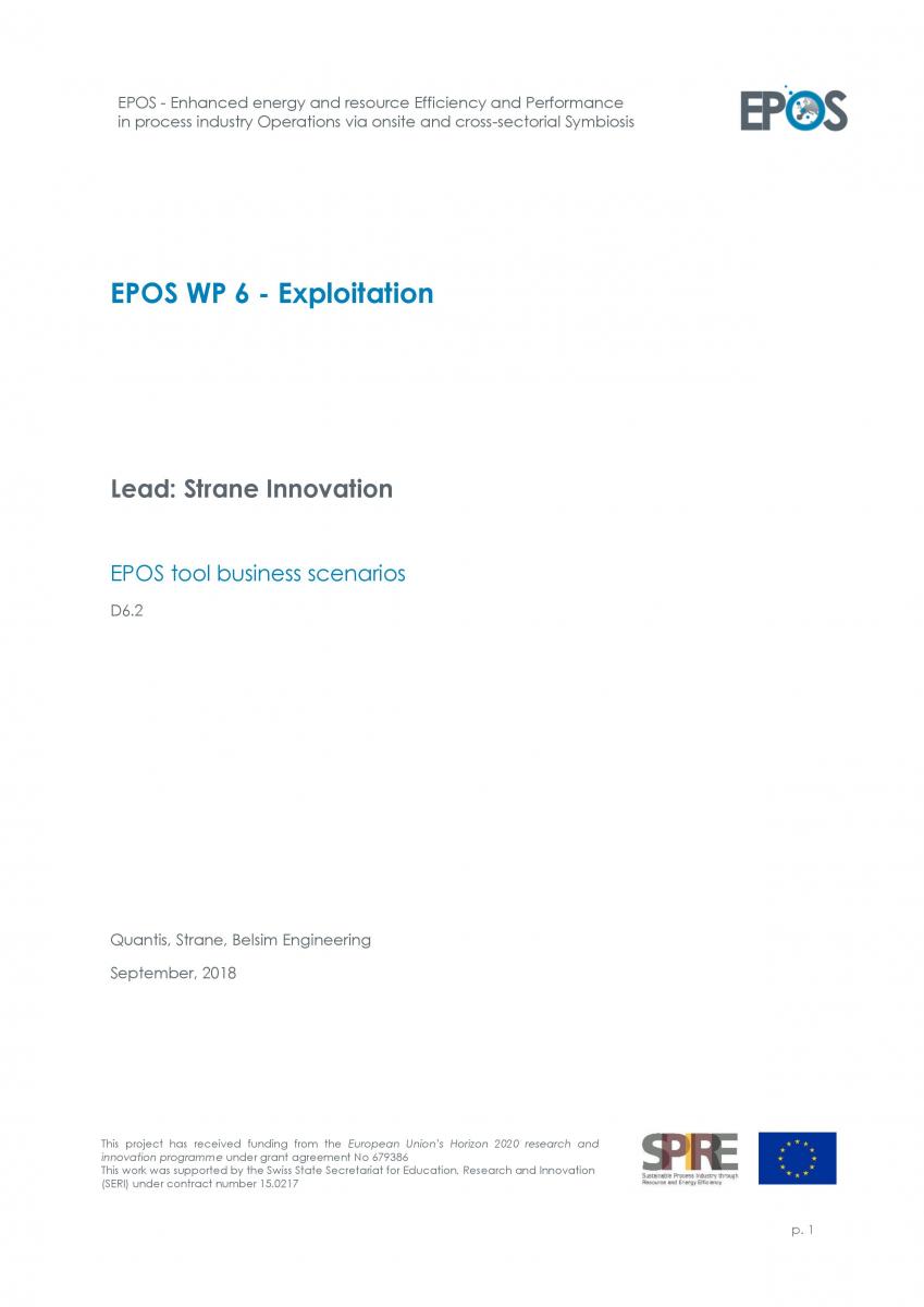 More results from the EPOS project! Discover the new deliverable summary about the EPOS tool business scenarios. Read it here 👉 bit.ly/2Im8xtQ #industrialsymbiosis