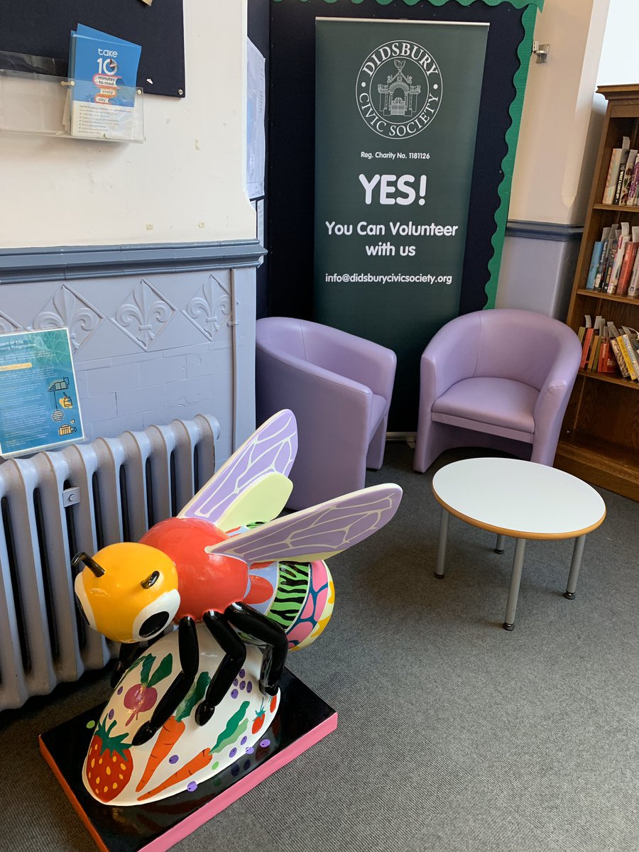 RKilpatrickMCR's tweet photo. At #Didsbury Library to meet with @ManCityCouncil officers about the @TheChristieNHS car park. Great to see the Mini #Didsbee @DIDSbee and the @Didsburycivic volunteer banner. https://t.co/2J3e7JoTgk