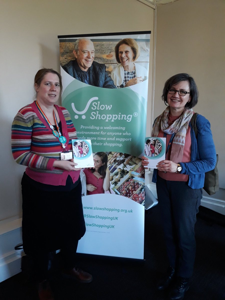 NlandLibs's tweet photo. Thank you @QueensHall for inviting us to take part in a fantastic @slowshoppinguk training session this morning. Great ideas for working together to enhance our customer experience for those with dementia and other disabilities 
@N_landCouncil https://t.co/mU8qnrtIa9