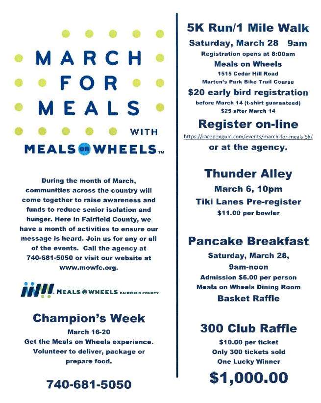 Fairfield211's tweet photo. March for Meals with Meals on Wheels of Fairfield County, Inc. https://t.co/PUVodqljGZ