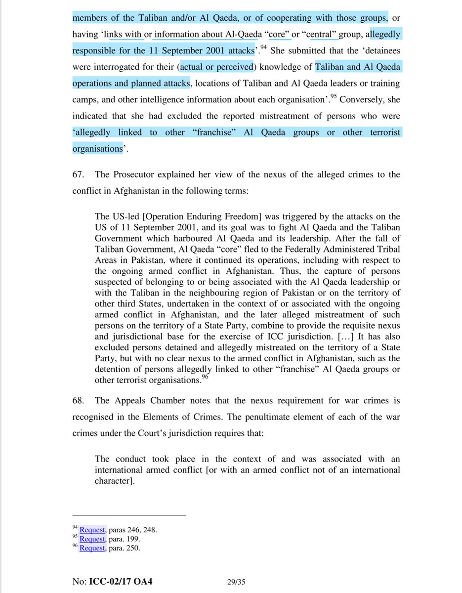 To be clear the ICC prosecutor identified 3 groups for various “crimes” TalibanAfghani Security ForcesAND“the armed forces of the United States of America (the ‘United States’) and its Central Intelligence Agency (the ‘CIA’) for war crimes.”Yesterday’s order ...