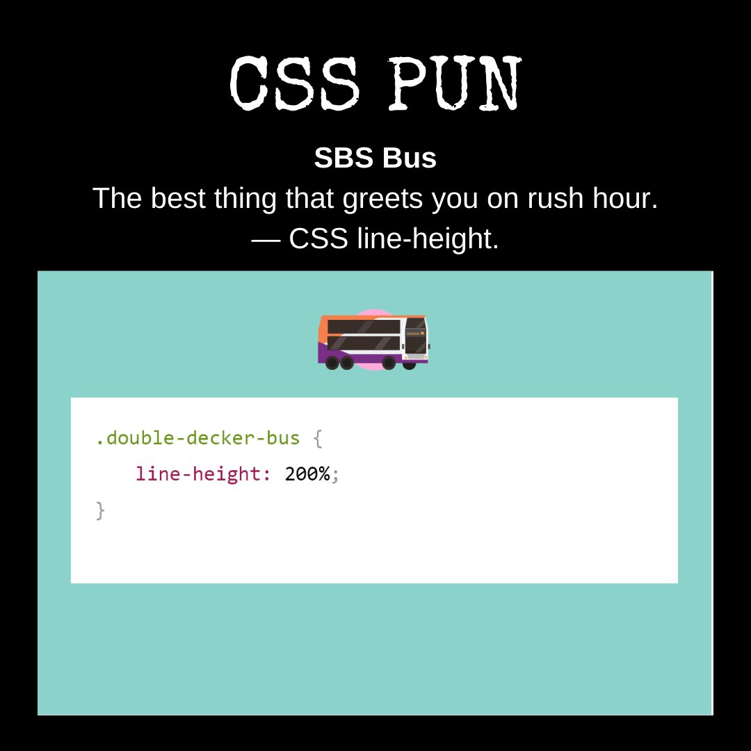 CloudTalkInt's tweet image. #FridayFunny #CSSpuns #SBSbus #lineheight