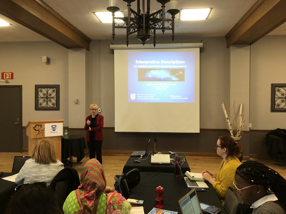 westernuNursing's tweet photo. Kicking off a daylong workshop at @WesternU on #InterpretiveDescription with the eminent nurse, researcher, and philosopher @salthorne. https://t.co/jAiUttVnSR