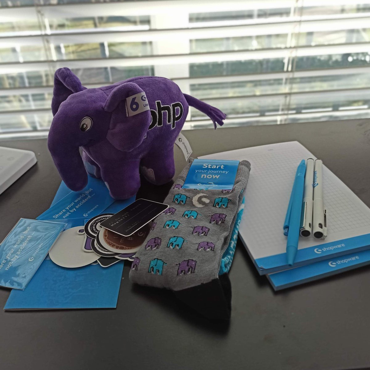 junior_grossi's tweet image. thank you so much @shopware you have the perfect swags ❤️ #shopware #CodyVuelette #elePHPant