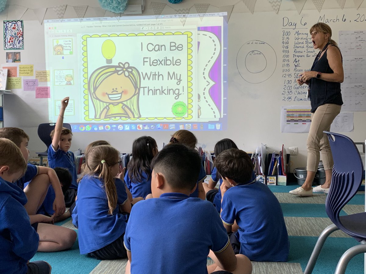 ⁦<a href="/cwright_chris/">Chris Wright</a>⁩ Social thinking is so very critical for our students. How do we want children to be able to recognize ‘big’ feelings and then cope with and respond to them?  Flexible brain and ‘rock brain’ is a start. #socialthinking #isklproud #sel