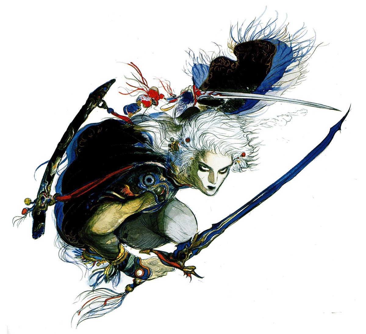 Videogameart Tidbits Final Fantasy Iii Yoshitaka Amano Onion Knight Artwork