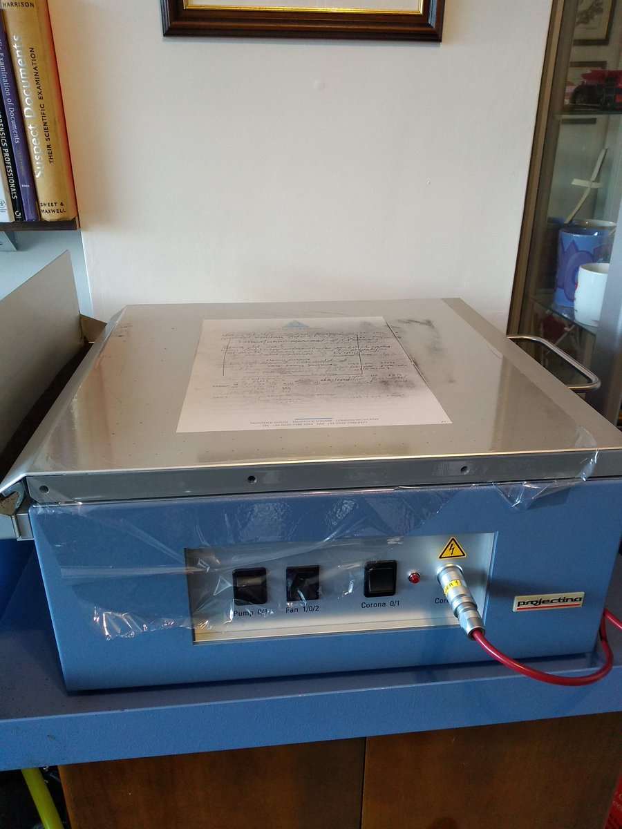 QDExaminerUK's tweet photo. Expanding my services - Part 1. QD Examiner now has the capability to examine documents for indented impressions
#ProjectinaDocustat #ESDA #electrostaticdetectionapparatus #indentedimpressions #indentedwriting #indentations #forensicdocumentexamination #expertwitness https://t.co/KA93NhioNu