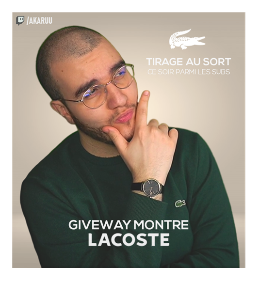 AkaruuxD's tweet photo. Ce soir... on stream ! 🌟👀

Pour me faire pardonner de mon absence ☆·~๑ x αΚαRυυ L'ЁnFαИt PrǾdїi¡Ģe xX ☆·~๑ vous offre une superbe montre Lacoste🐊 d'une valeur de 159€ ⌚️

Y aura aussi des abonnements Discord Nitro, à ce swar 🌆

📺 https://t.co/gOocgGOhar

(pasponsorizé 😂) https://t.co/ksvKAMpxUQ