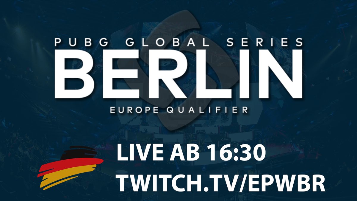 Hoch die Hände Wochenende?
In Berlin feiern wir den Start der <a href="/PUBG_DE/">PUBG: BATTLEGROUNDS Deutschland 🇩🇪</a> Global Series 😍
Lasst uns unseren deutschen Spielern anfeuern - Wir bleiben drin!

Seid endlich wieder dabei:
⏰ab 16:30 LIVE
📸 twitch.tv/epwbr
🎙️ <a href="/DariGideon/">Gideon</a>
