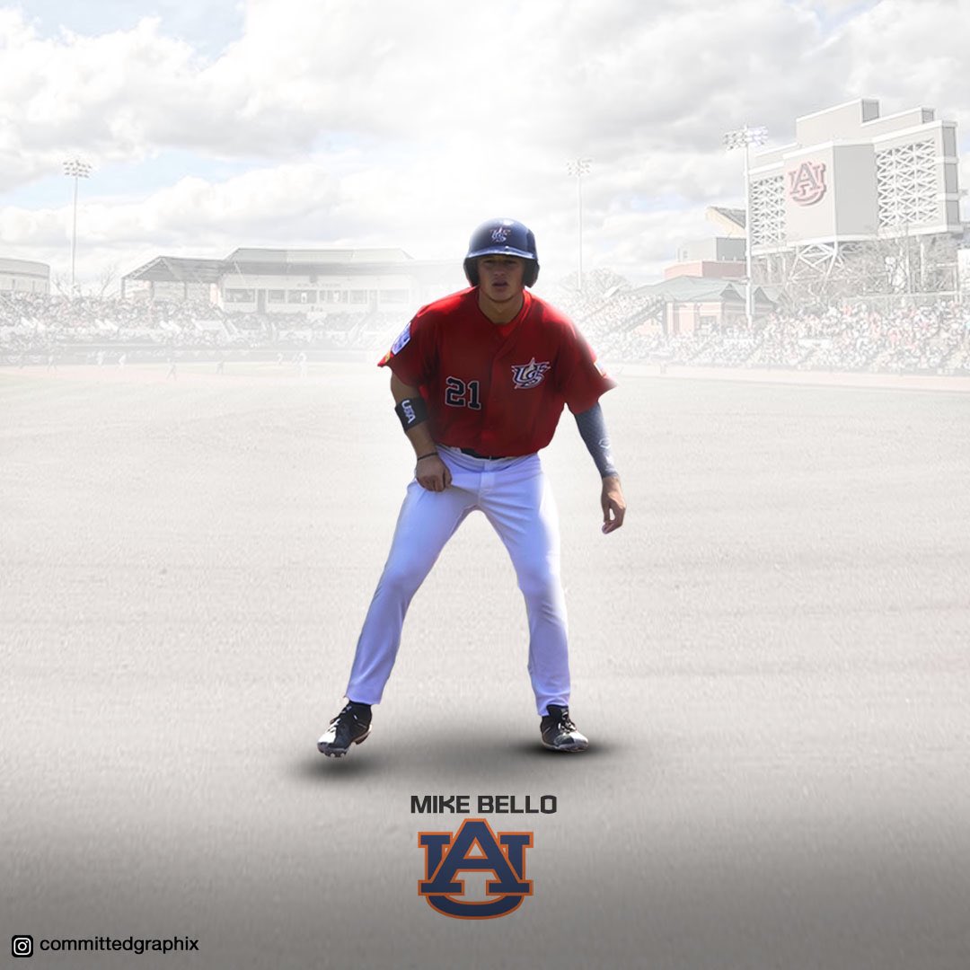 CommittedGraph1's tweet photo. Class of 2021 Top 40
@BelloMikey
#Committed #AuburnBaseball #Aburn https://t.co/AxCZabfL7c