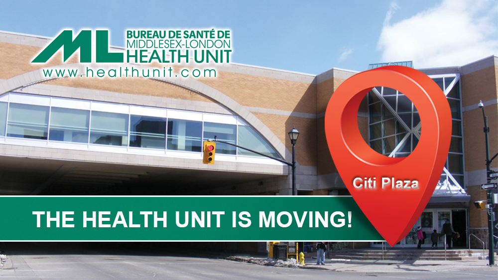 MLHealthUnit's tweet photo. #MLHU is moving! On Monday, March 30, 2020, all clinics, classes and services will be available at our new location inside Citi Plaza. Learn more: https://t.co/t60puRpAYp #LdnOnt #Middlesex https://t.co/BnvP7qWPfO