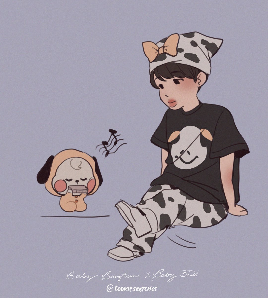 2 2 Baby Bangtan X Baby Bt21 Maknae L Jacy Hiatusのイラスト