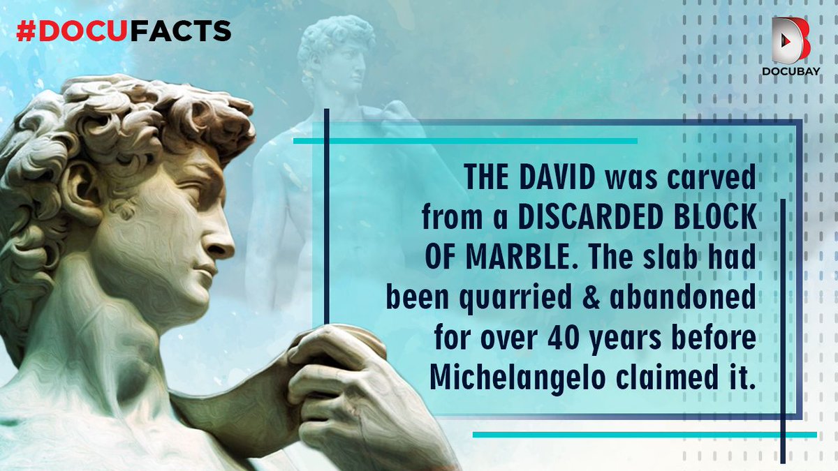 onetribedocubay's tweet photo. Sculptor, painter &amp; architect of the High Renaissance, #Michelangelo was born #OnThisDay in 1475. Described by many as the greatest #artist of all time, #DidYouKnow that he was a #poet, too? He wrote over 300 poems! Discover more #DocuFacts about him right here.
#facts #birthday https://t.co/OhA3dG0VmZ