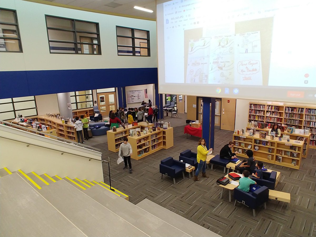 BMSLibraryRI's tweet photo. It's a "Sprite" kind of day in the library as Yellow and Lime ELA teachers bring their 6th grade clusters to the LMC to kick off hero projects - solving problems in the community. @bms_ri @BmsLimeCluster @bms_yellow_gr6 https://t.co/q5pRRZT9wO