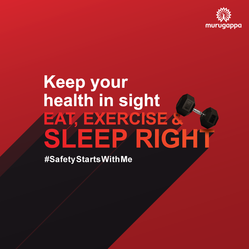 Murugappa_Group's tweet photo. In the hustle and bustle that has become a part of our everyday life, our health takes a backseat. Remember to take care of your body and health. Eat your greens, veggies and proteins. Put the phone away and get some rest.
#WorldSafetyWeek #MurugappaGroup #SafetyStartsWithMe https://t.co/XxbfO42hFL