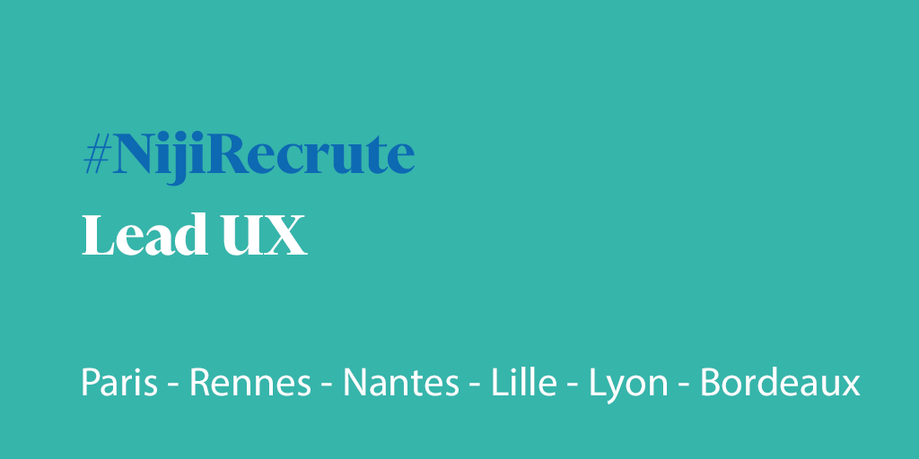 Niji_Digital's tweet photo. [#NijiRecrute #LeadUX] Nous croyons en un storytelling qui génère des #émotions, en des #expériences centrées utilisateur, facilitées par la technologie et propulsées par la data. #Paris #Rennes #Nantes #Lille #Lyon et #Bordeaux, nous recrutons des #LeadUX https://t.co/F0e1coRO4y https://t.co/eUk4cxaXrN