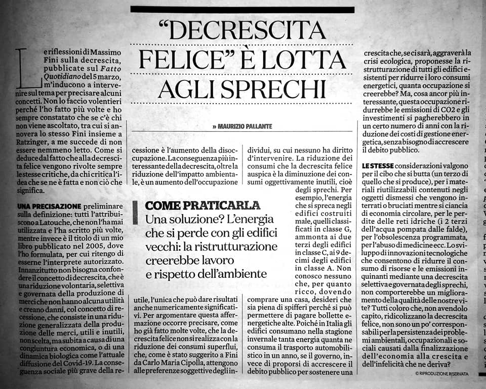 vinc_deluca's tweet photo. Riflessioni e interessanti letture ai tempi del #Coronavirus 

#decrescita #decrescitafelice #economiacircolare #circulareconomy  #ilfattoquotidiano https://t.co/EQa23t4xQK