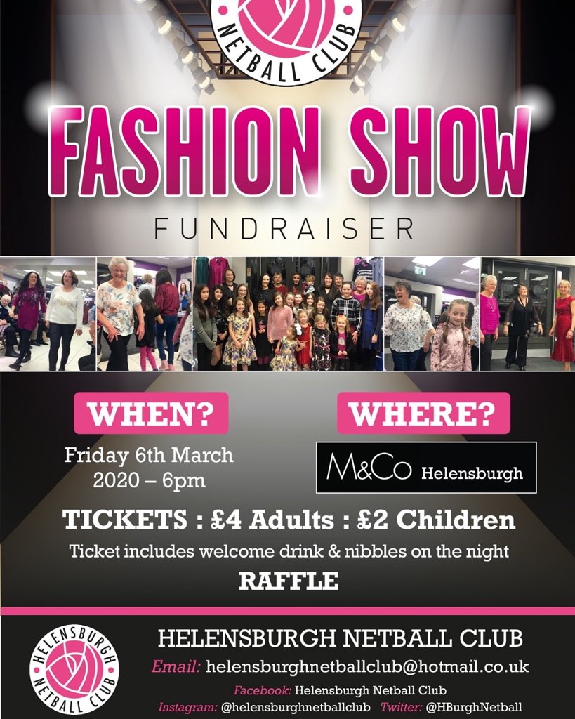 HBurghNetball's tweet photo. Tonight's the night!!!!!
It's our fabulous fashion show on at M&Co in Helensburgh this evening and we're a bit excited about it 😍
See you there later folks.......
#HNC #fashionshow #netballfamily #awesomeraffle #fabulousmodels #teamwork #BlueSteel https://t.co/WWfOHcwcvV