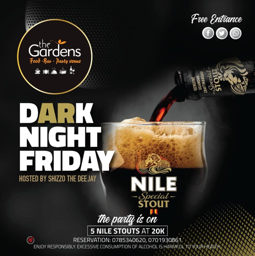JoshEmanzi's tweet photo. After a week's hustle, one has to chill and have a good time with some cool company.
That's why the #FridayNightParte ku @GardensNajjera

@NileStout https://t.co/4BGxqOQEMq