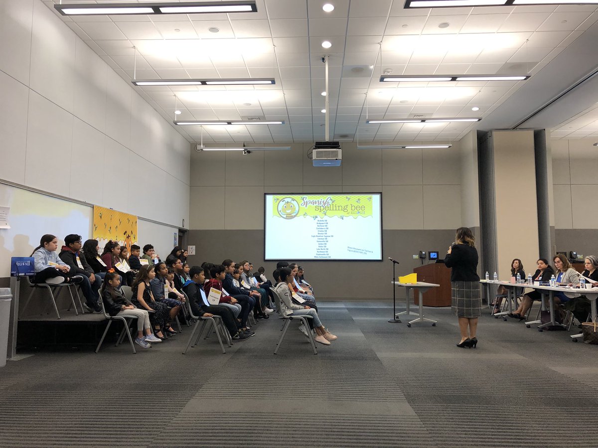 R11ELAR's tweet photo. So excited to be here at @ESC11Bil_ESL Spanish Spelling Bee! @2ElenaGuerrero and @myocomesc11 have worked very hard to make this happen for our students! @ESCRegion11 #escregion11 https://t.co/JzNc9RW8ua