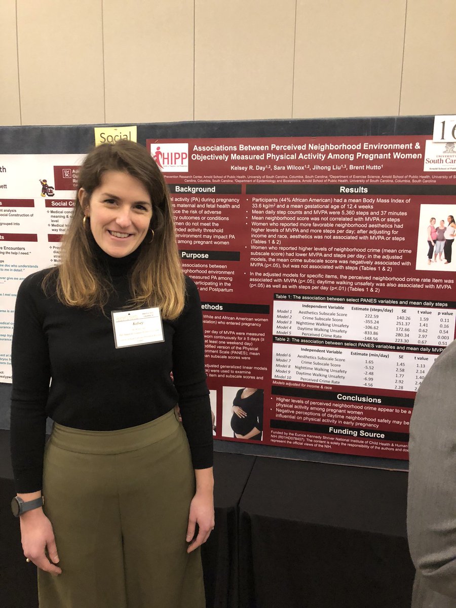 Doctoral student Kelsey Day presents her research at the SC Women’s Health Research Forum.  Role of environment on physical activity in pregnant women.
