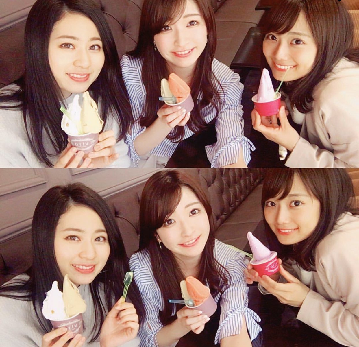 苺 丸紅ツイがバズってますがこちらのお三方も紅パン美人です まみりん 大崎さん 色紙さん 最高