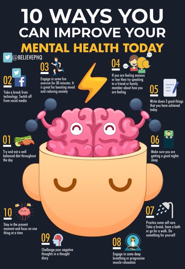 HonestHopeBlog's tweet image. 10 ways to improve your mental health 💖
(Photo credit @BelievePHQ )

#mentahealth #MentalHealthMatters
