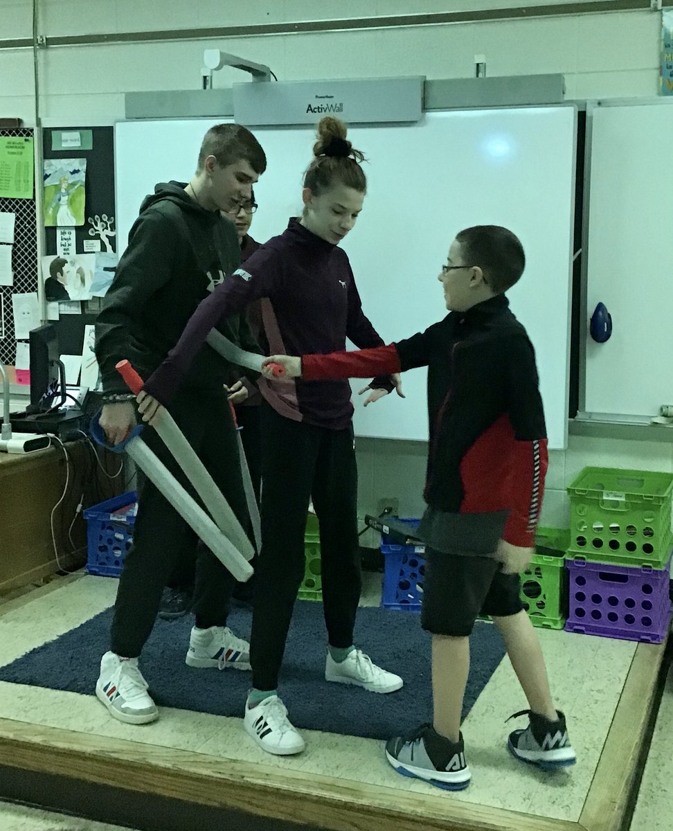 MrsStewartELA's tweet photo. English 9 students are having a blast writing and performing "Romeo and Juliet: The One-Minute Version" today. #MAC185 https://t.co/buQyrwsWIS