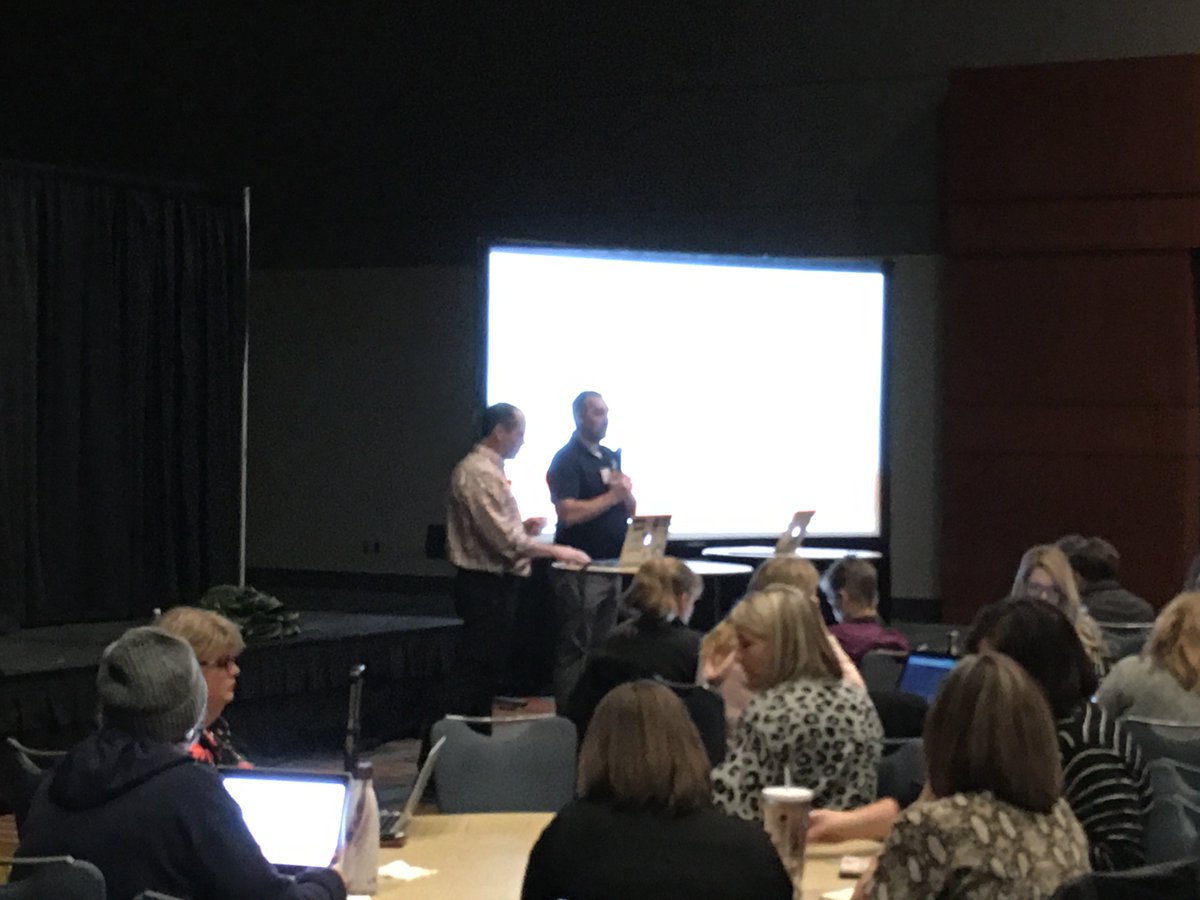 EdTechWylie's tweet photo. Continuing my trend of terrible photography, but excited to go #beyondthechalk with @DeanPhillipsMT and @crewsertech at #NCTIES2020! https://t.co/MjsROu4BxD