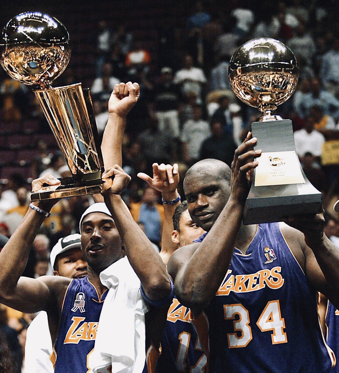 BleacherReport's tweet photo. Shaq had an epic three-peat championship run with Kobe to open the 2000s

He left for Miami in 2004 and won a fourth ring in just his second season there

Happy birthday, Diesel 🍰 https://t.co/MTtJIbrciX