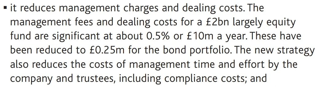 thecdstrader's tweet photo. I'd like to nominate this as the greatest trade of all time:

In 2000-01, Boots moved its entire pension fund from equities to long-term £ bonds.

In 20yrs, gilts have gone from 4.5% to 0.5%, whilst FTSE is up <10%. 

No trading, auto reinvestment => tiny management charges. https://t.co/EdtpQfAA1n