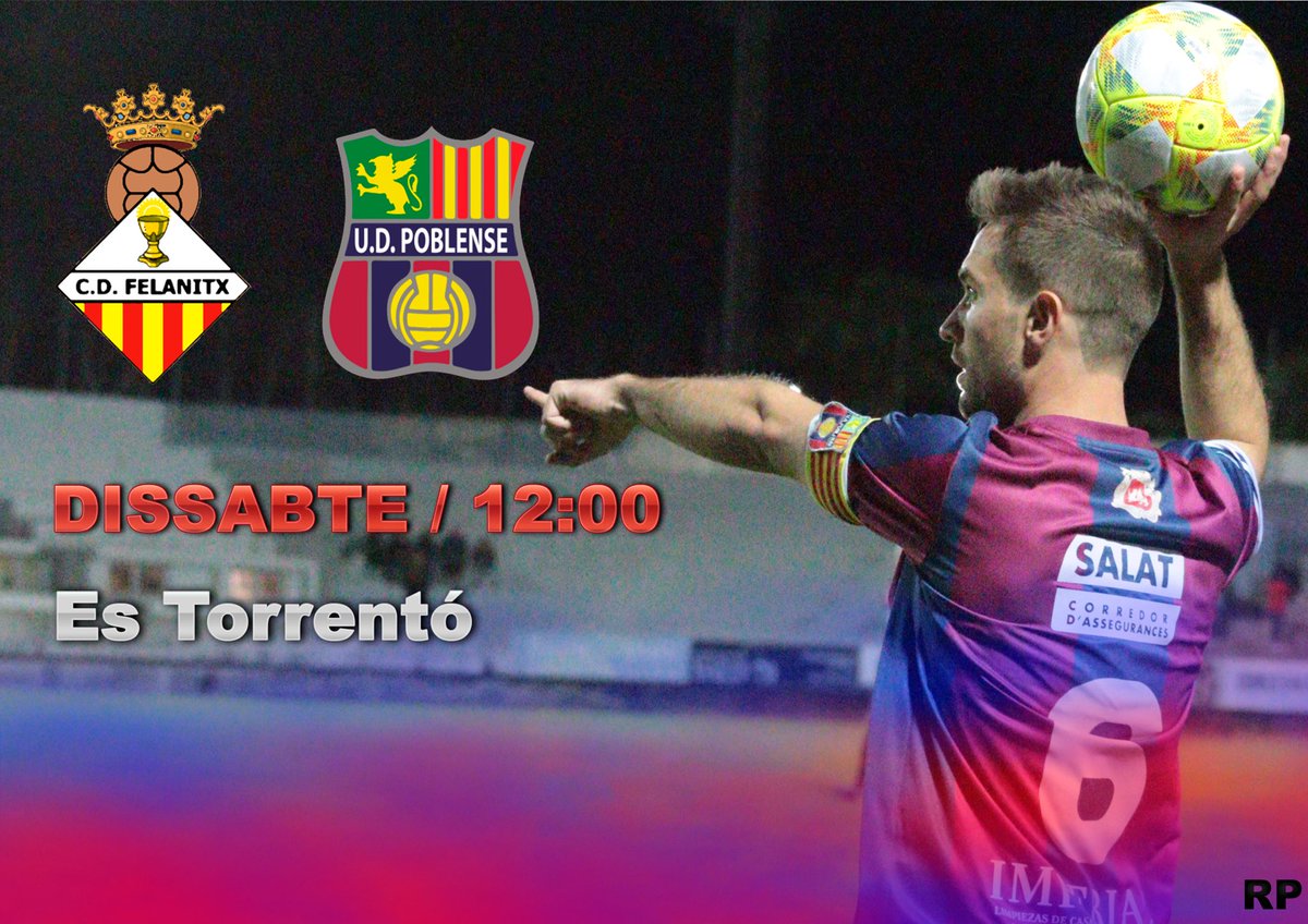 Demà dissabte tenim un partidàs contra el <a href="/cefelanitx/">CE Felanitx</a> a les 12:00 del migdia a n’és Torrentó 🔵🔴 #OrgullPobler