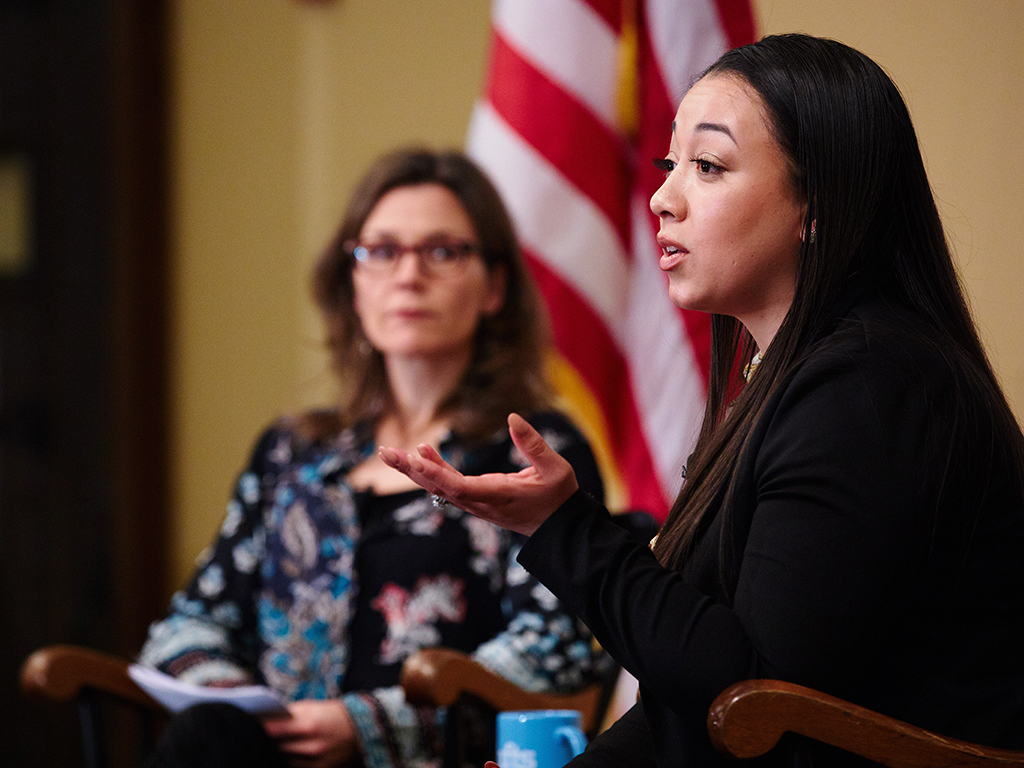 TuftsUniversity's tweet image. This past week, @TischCollege welcomed @cyntoia_brown, an author, speaker, and advocate for criminal justice reform and victims of sex trafficking, to campus for the first Distinguished Speaker Series event of the semester.
