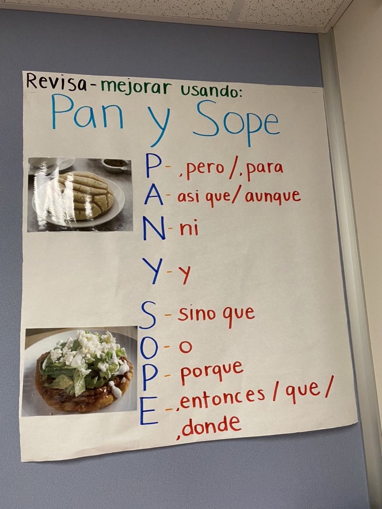 misskolive's tweet photo. We’ve been working hard on strategies all year for revising texts. It only made sense to treat our students to some conchas and chocolate abuelita. #DestinationExcellence #RESMagic https://t.co/xEiVBigWks